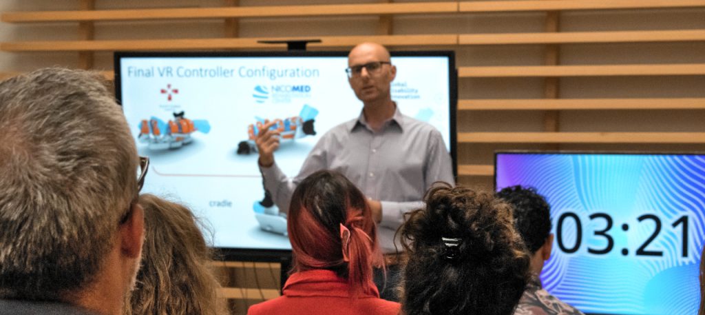 Prof Philip Farrugia presenting Prime-VR2 on the very first FiftySix Design Talk - 📷 NoceMuskata