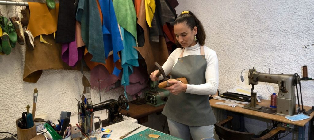 Becky Grech in her Studio